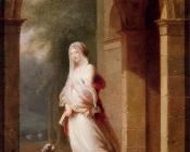 让 巴蒂斯特 马利特 : A Young Woman Standing In An Archway